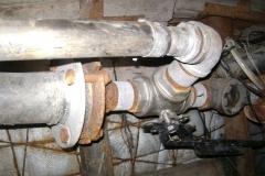 50mm Three Way Valve and site glass to direct flushing wtaer into flushig column - directly into pump at X cut